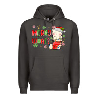 Smoke merry what christmas cat Premium Hoodie - MaliasSmallBusiness