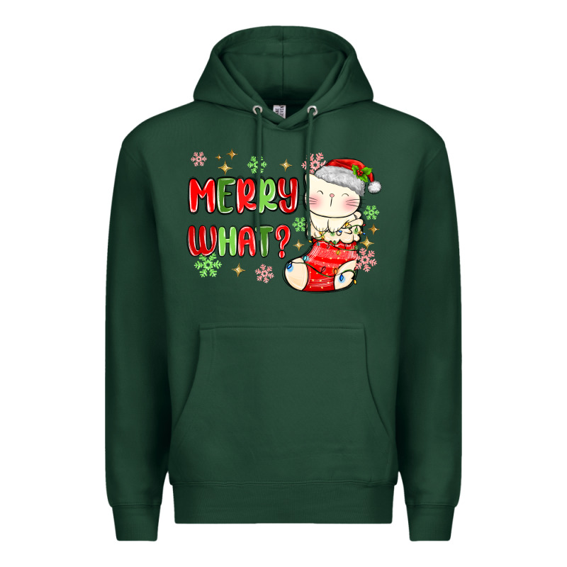 Merry What Christmas Cat Premium Hoodie by MaliasSmallBusiness | Teevron