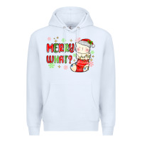 White merry what christmas cat Premium Hoodie - MaliasSmallBusiness