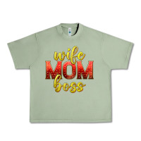 Oil Green wife mom boss Urban Heavy Tee - texasbilliewilder