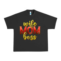 Pigment Black wife mom boss Urban Heavy Tee - texasbilliewilder