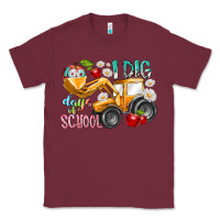 Burgundy i dig 100 days of school Classic Tee - RacoonDesign