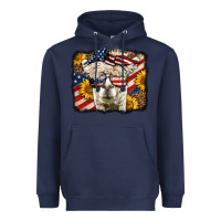 Navy 4th of july llama Heavyweight Hoodie - LillyAllenDesigns