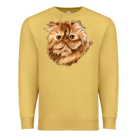 Antique Gold Persian Cat Face Premium Sweatshirt - LillyAllenDesigns