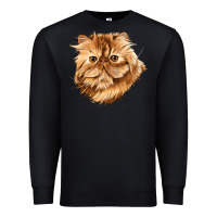 Black Persian Cat Face Premium Sweatshirt - LillyAllenDesigns