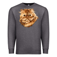 Charcoal Heather Persian Cat Face Premium Sweatshirt - LillyAllenDesigns