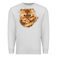 Dove Grey Persian Cat Face Premium Sweatshirt - LillyAllenDesigns