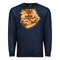 Navy Persian Cat Face Premium Sweatshirt - LillyAllenDesigns