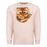 Pale Pink Persian Cat Face Premium Sweatshirt - LillyAllenDesigns