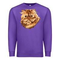 Purple Persian Cat Face Premium Sweatshirt - LillyAllenDesigns