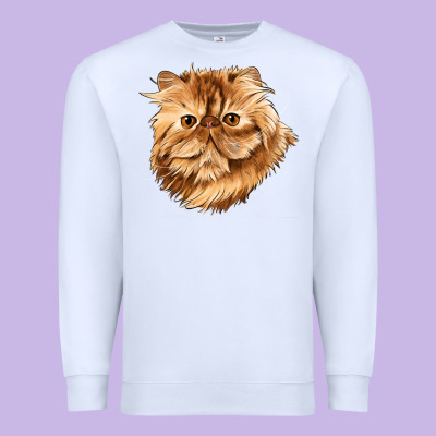 Persian Cat Face Premium Sweatshirt Designed By Lillyallendesigns