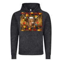 Vintage Black Christmas cow Vintage Hoodie - RanaPortraitStore