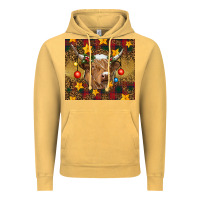 Vintage Mustard Christmas cow Vintage Hoodie - RanaPortraitStore
