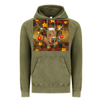 Vintage Olive Christmas cow Vintage Hoodie - RanaPortraitStore