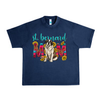 Navy western st bernard mom Urban Heavy Tee - texasbilliewilder