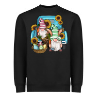 Easter Gnomes Egg Sunflowers Truck Heavyweight Sweatshirt | Teevron