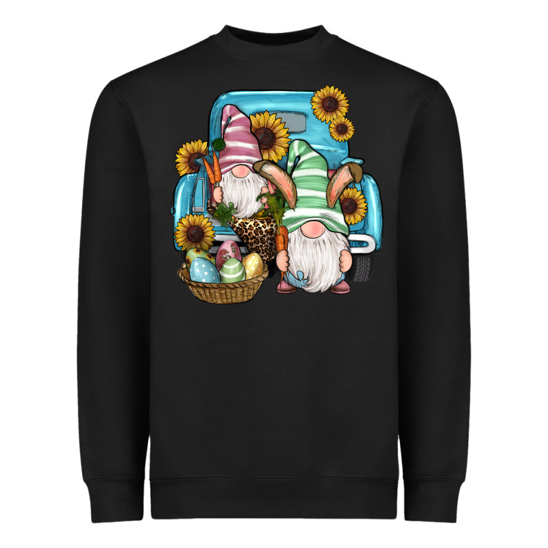 Easter Gnomes Egg Sunflowers Truck Heavyweight Sweatshirt by RanaPortraitStore | Teevron