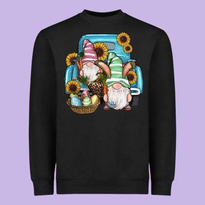 Heavyweight Sweatshirt Easter Gnomes Egg Sunflowers Truck
