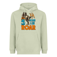 Matcha i'm five hear me roar dinosaur birthday Heavyweight Hoodie - LillyAllenDesigns