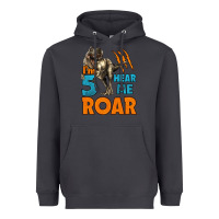Smoke i'm five hear me roar dinosaur birthday Heavyweight Hoodie - LillyAllenDesigns