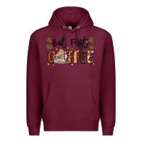 Burgundy but first coffee Premium Hoodie - MaliasSmallBusiness