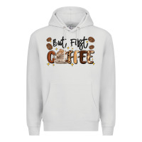 Dove Grey but first coffee Premium Hoodie - MaliasSmallBusiness