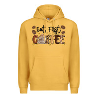 Mustard but first coffee Premium Hoodie - MaliasSmallBusiness