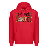 Red but first coffee Premium Hoodie - MaliasSmallBusiness