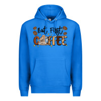 True Royal but first coffee Premium Hoodie - MaliasSmallBusiness