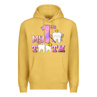 Antique Gold my first tooth with teeth for girls Premium Hoodie - AdoDesignShop