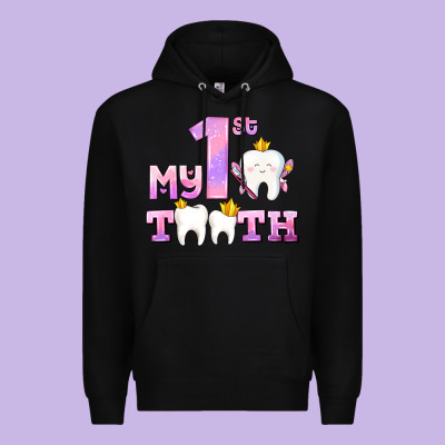 My First Tooth With Teeth For Girls Premium Hoodie Designed By Adodesignshop