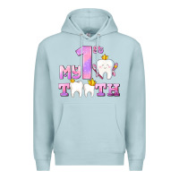 Blue Mist my first tooth with teeth for girls Premium Hoodie - AdoDesignShop