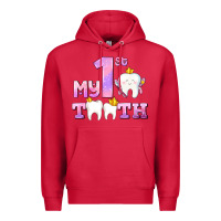 Cardinal my first tooth with teeth for girls Premium Hoodie - AdoDesignShop