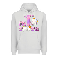 Dove Grey my first tooth with teeth for girls Premium Hoodie - AdoDesignShop