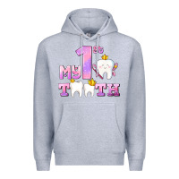 Heather Grey my first tooth with teeth for girls Premium Hoodie - AdoDesignShop