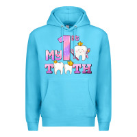 Ocean Blue my first tooth with teeth for girls Premium Hoodie - AdoDesignShop