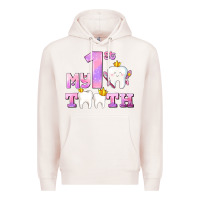 Pale Pink my first tooth with teeth for girls Premium Hoodie - AdoDesignShop