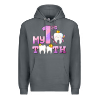 Rock my first tooth with teeth for girls Premium Hoodie - AdoDesignShop