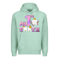 Seafoam my first tooth with teeth for girls Premium Hoodie - AdoDesignShop