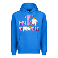 True Royal my first tooth with teeth for girls Premium Hoodie - AdoDesignShop