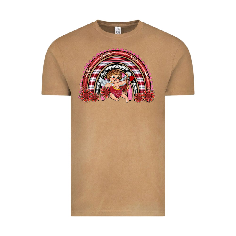 Valentine's Day Cupid Rainbow Vintage Tee by RanaPortraitStore | Teevron