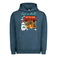 Pigment Midnight Navy when in doubt go to the bookstore Urban Hoodie - Artiststas