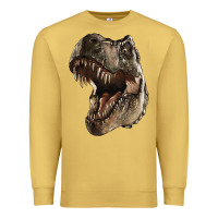 Antique Gold Tyrannosaurus T Rex Face Premium Sweatshirt - LillyAllenDesigns