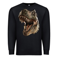 Black Tyrannosaurus T Rex Face Premium Sweatshirt - LillyAllenDesigns