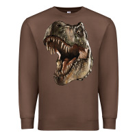 Chestnut Tyrannosaurus T Rex Face Premium Sweatshirt - LillyAllenDesigns