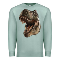 Seafoam Tyrannosaurus T Rex Face Premium Sweatshirt - LillyAllenDesigns