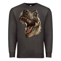 Smoke Tyrannosaurus T Rex Face Premium Sweatshirt - LillyAllenDesigns