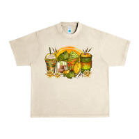Frog Coffee Cups Urban Heavy Tee | Teevron