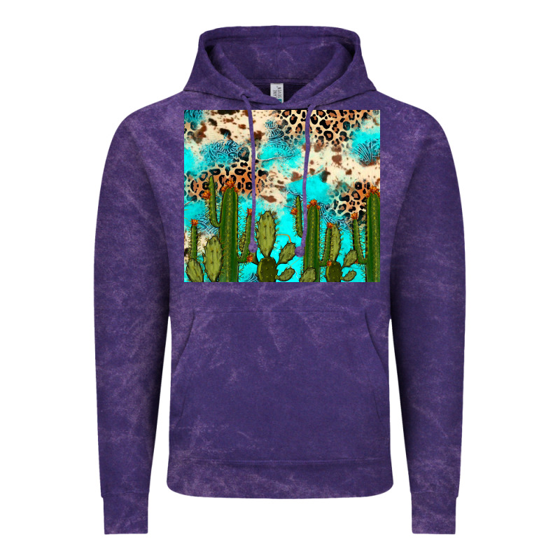 Cactus Turquoise Leopard Cowhide Tumbler Rana Vintage Hoodie by RanaPortraitStore | Teevron