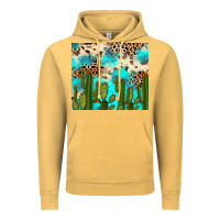 Vintage Mustard cactus turquoise leopard cowhide tumbler rana Vintage Hoodie - RanaPortraitStore